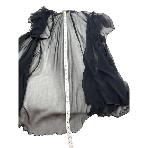 Corey Lynn Calter Black Sheer Robe X-Small 85X - Picture 4 of 6